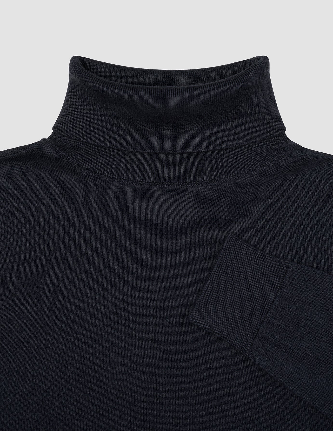 Fine Knit Turtleneck Black